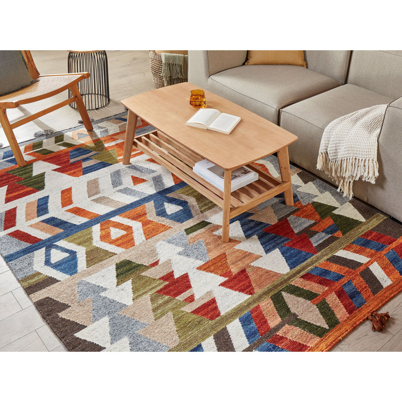 Montegue Geometric Wool Hand Woven Area Rug, Rectangle 160 x 230cm