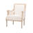 Donnell Armchair in Light Beige Upholstery with Modern Style, 33.5" H X 25.38" W X 22" D