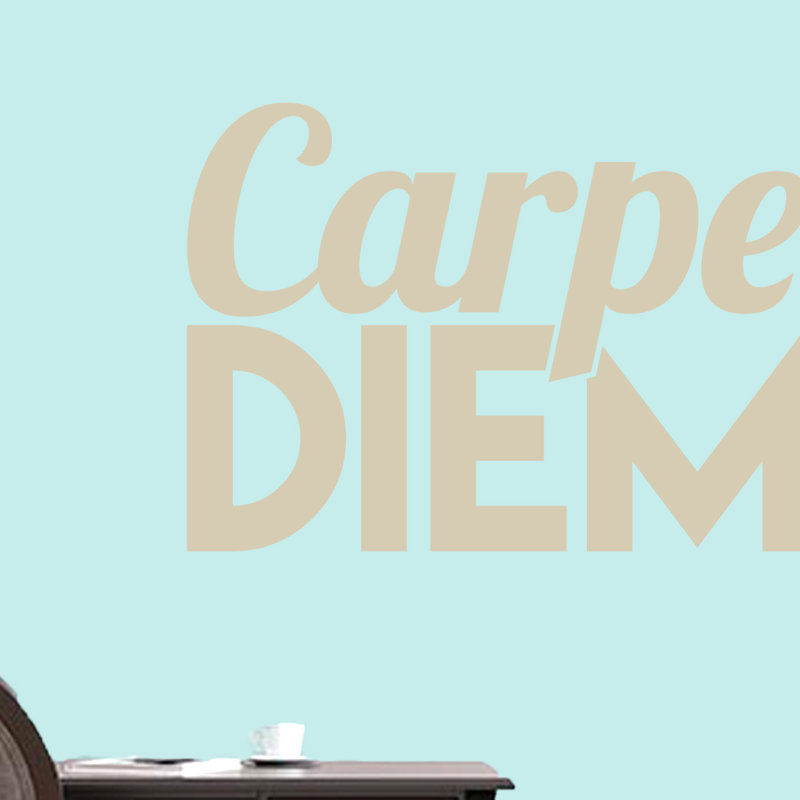 Décalcomanie murale indemnités journalières carpe diem Bartel, Beige clair