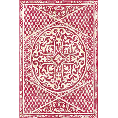Woodcut In Red I - Wrapped Canvas Print