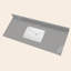  Comptoir de meuble-lavabo à surface solide en pierre reconstituée 48 po x 22 po avec comptoir intégré en faux bois avec dosseret de 4 po pour marbre Mordern Barthoom