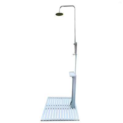 Douche de jardin extérieure avec panneau de châssis, pour piscine, patio, terrasse, jardin, bois