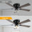 Flush Mount Reversible Ceiling Fan with 3 Lights and Remote, DC Motor 6 Speeds Ceiling Fan for Low Profile-1636148799-1631720080