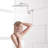 Brushed Nickel 12" Shower Head, Modern Accessory Head With Adjustable Arm, Construction