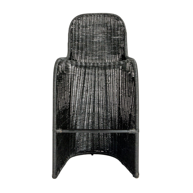 Amalfi S-Frame Woven Stool, Black