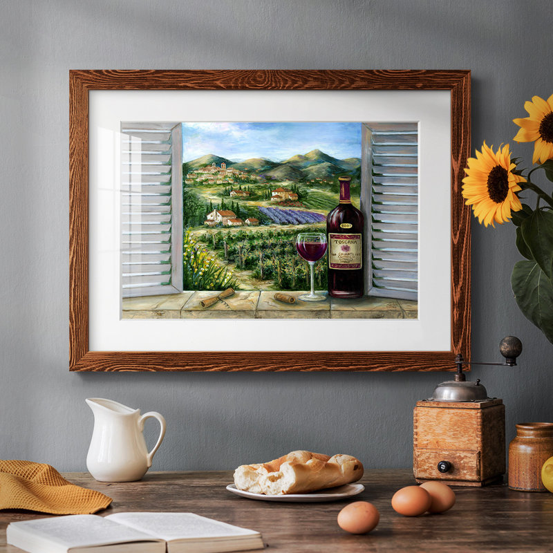 " Tuscan Red And Vineyard ", H 14 po x l 20 po x P 1,5 po, Érable