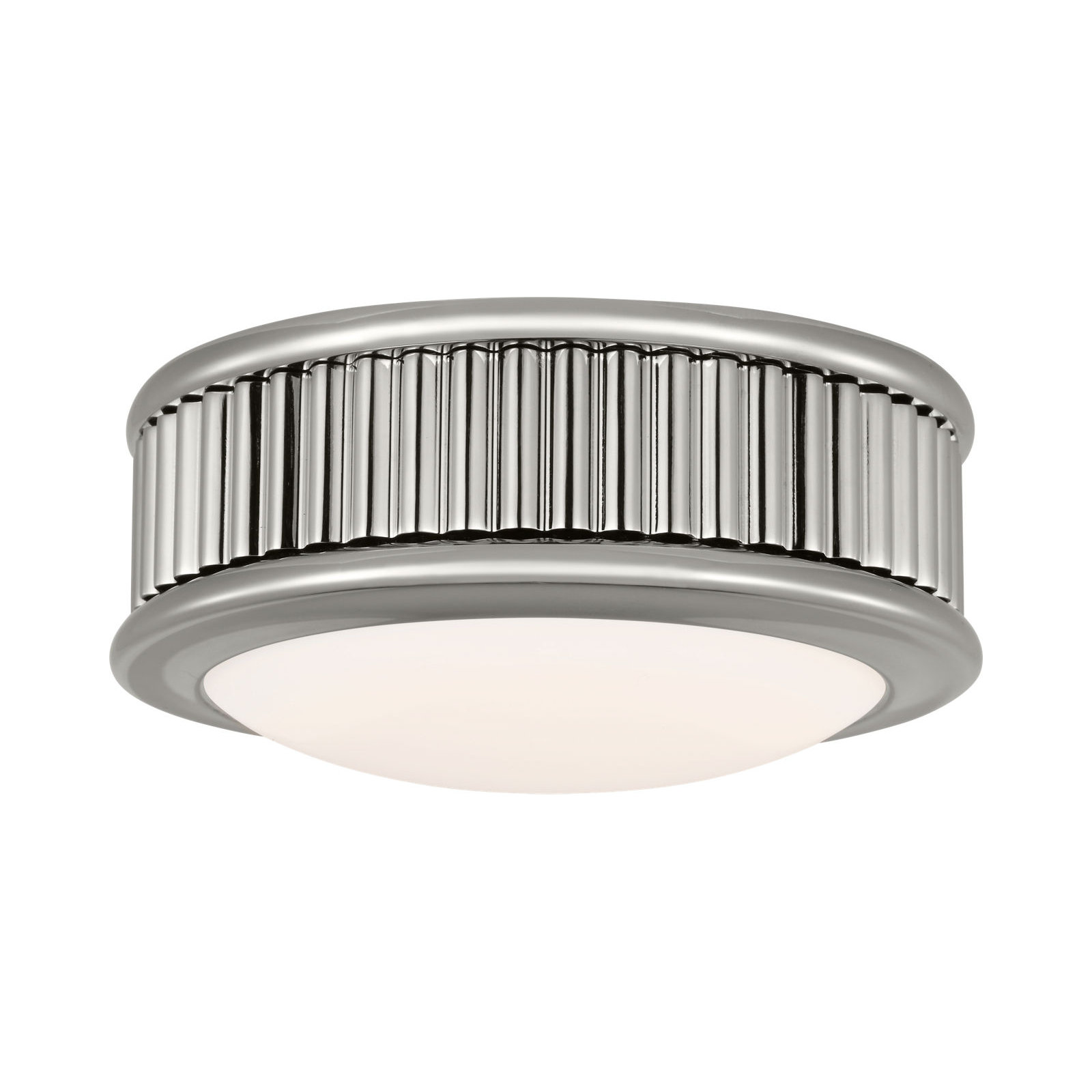 Rigsby Flush Mount, Polished Nickel, 2" H x 5" W x 5" D