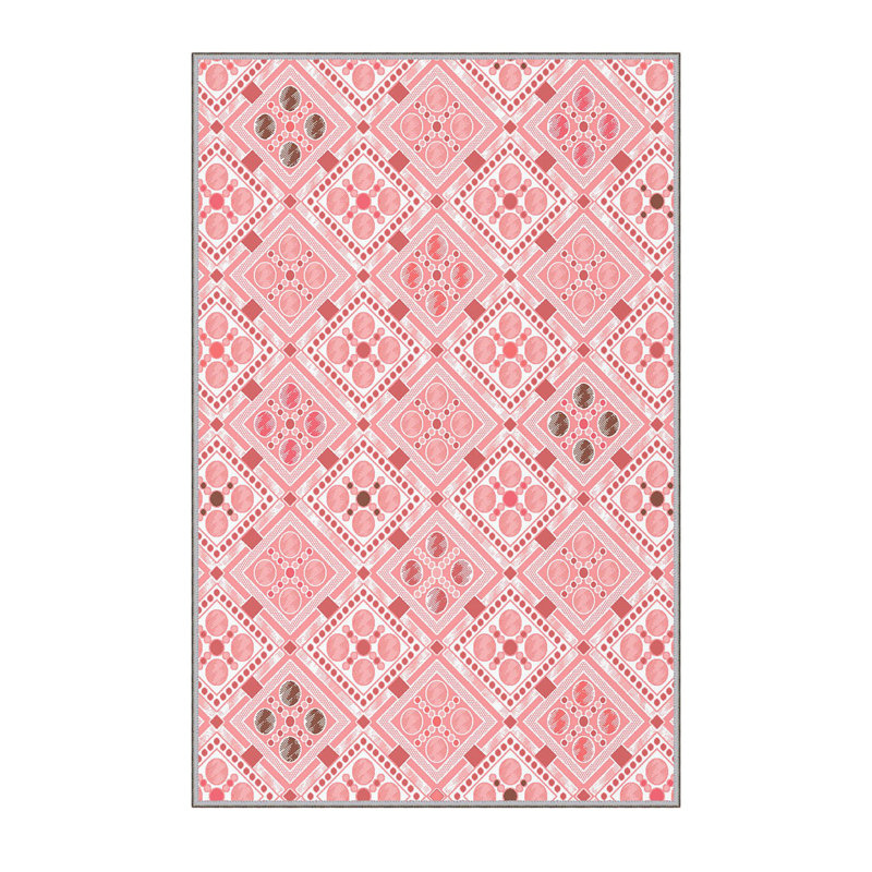 Antibacterial Woven Carpet (3D Digital Print) 4.0 x 5.9 Feet, 100% Polyester, Pile Height: 0.3 Inches | PVC Felt Dot Non-Slip Underside, Machine Washable, Perfect for Living Room & Bedroom Decor