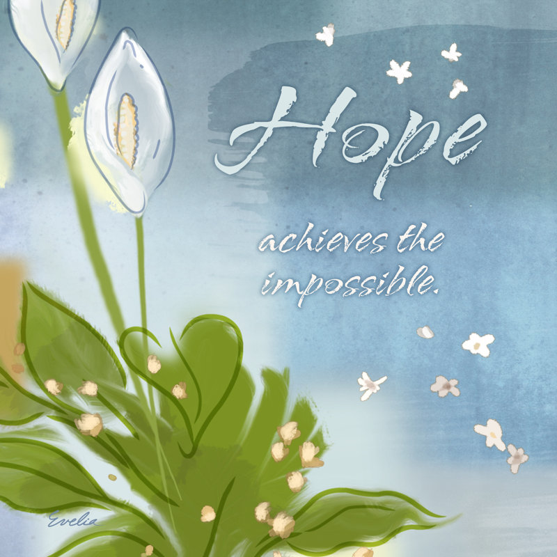 «Blue Floral Inspiration IX» par Evelia Designs - impression sur toile tendue, H 12 po x l 12 po x P 1,25 po