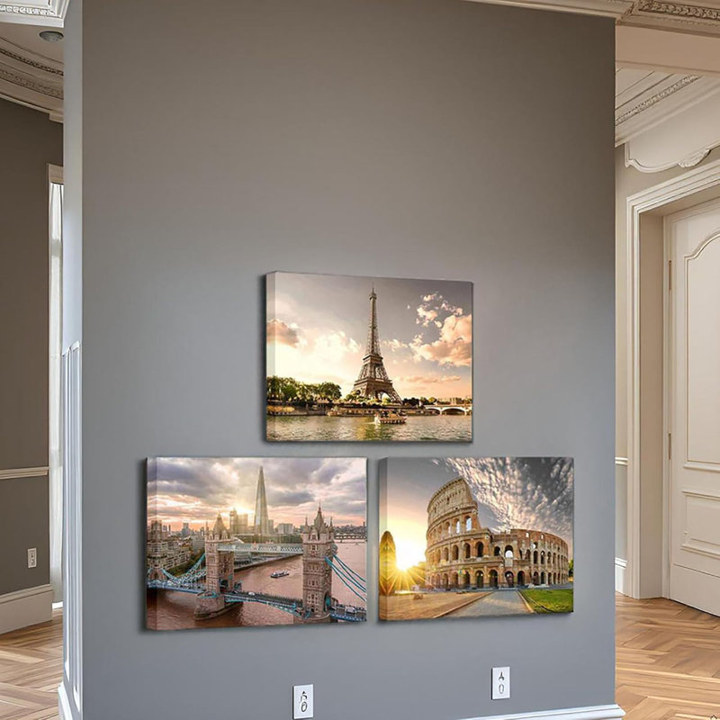 3 Piece Wrapped Canvas Wall Art