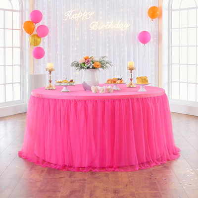 Robe de table Pompadour, nappe à volants, robe de table de mariage, robe de table de fête d'anniversaire de salle de douche, décoration de table de buffet de dessert, Saint-Valentin, fête de la Saint-Patrick, décoration des Fêtes des Mères; bleu ci