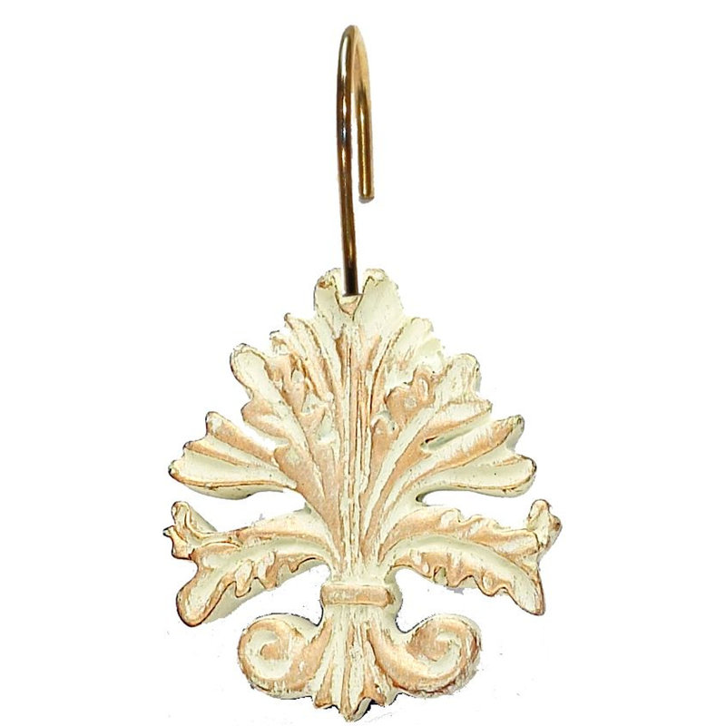 Melvin Rust Resistant Shower Curtain Hook, Brushed Gold
