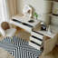 Coiffeuse avec miroir lumineux, 5 tiroirs, 1 chaise