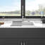 Évier de cuisine en granite blanc encastré de 25 po x 22 po, épaisse et qui réduit la saleté, facile à nettoyer, le paquet comprend une grille de séchage, des crépines et des accessoires d'installation de grille Évier à quartz 25 po x 22 po, lisse