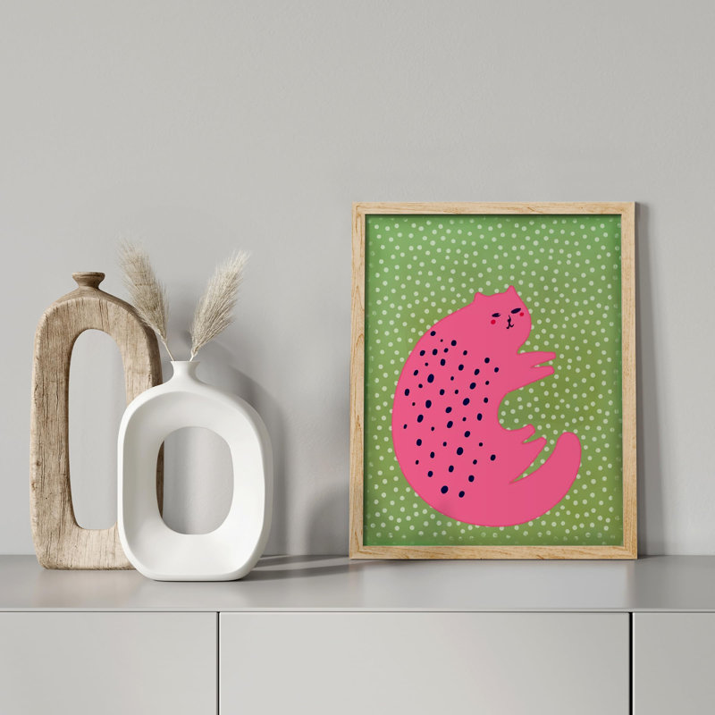«Fat Funny Cat Illustration Realism Rustic Nature Relax / Calm Multicolor Office» sur papier, Naturel, H 10 po x l 8 po