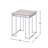 Square End Table With Metal Sled Base