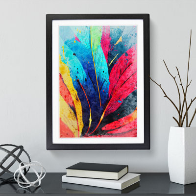Feather Splash No.1 Abstract - Single Picture Frame Painting
