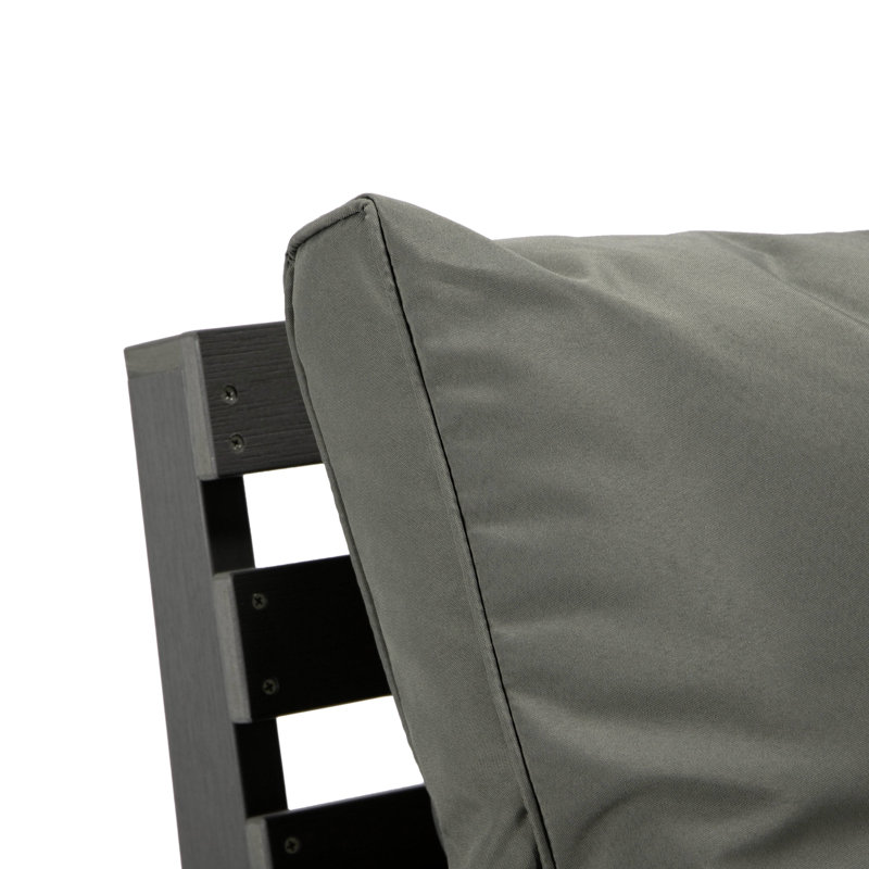 Chaise avec accoudoirs avec coussins amovibles Leisuremod, Taupe