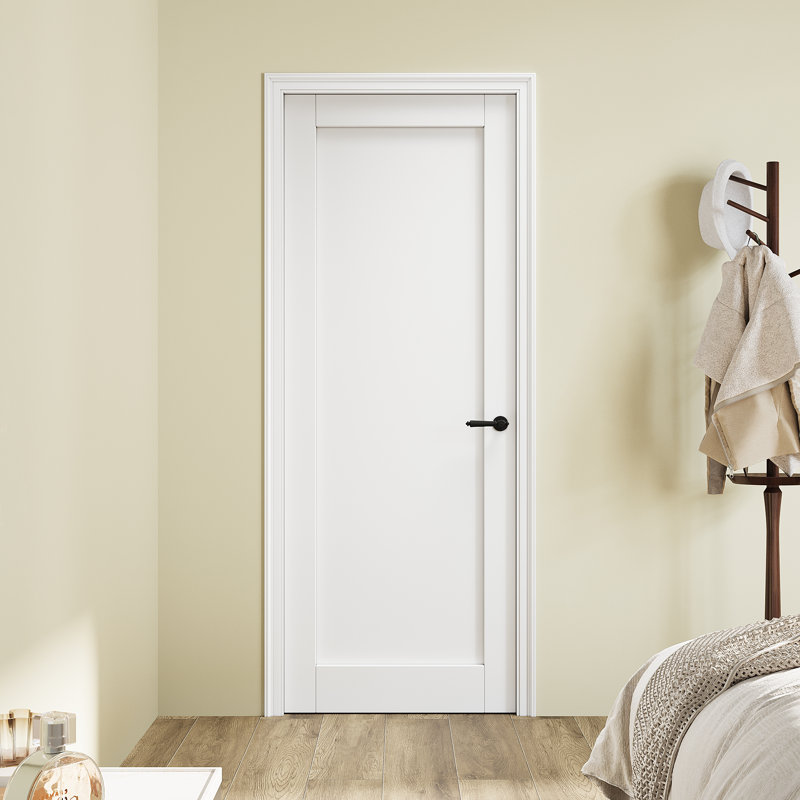 1 Lite Mirrored Prefinished Door Slab Solid Manufactured Wood Core Standard Door, 28" x 80"