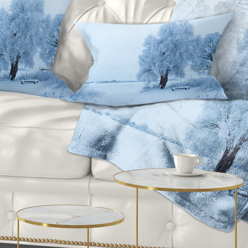 Monastère Foggy Yuriev - Coussin décoratif à imprimé paysage