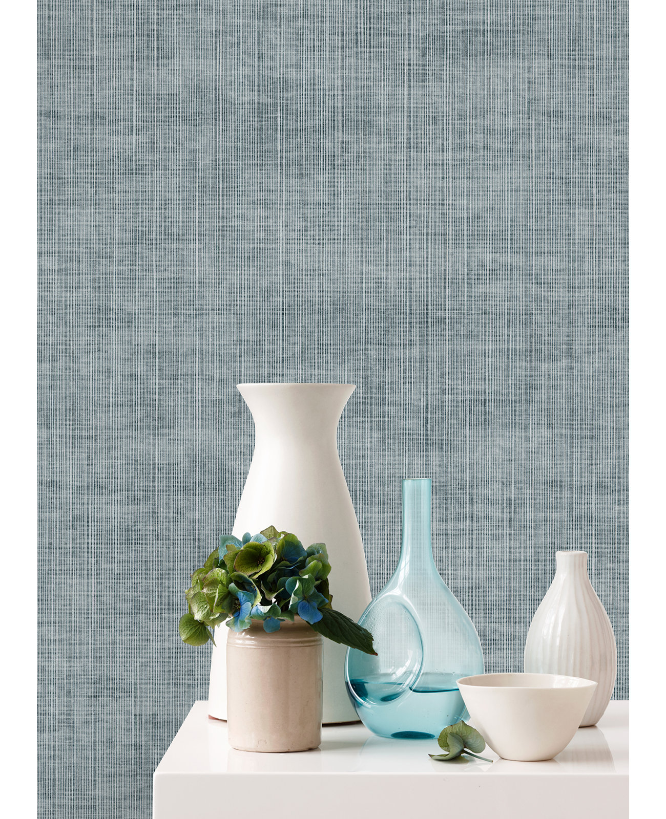 Princeton Modern Striped Wallpaper, Blue