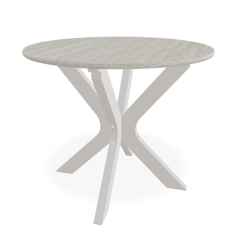 Table de bout d'extérieur 23 po, Blanc / gris chaud