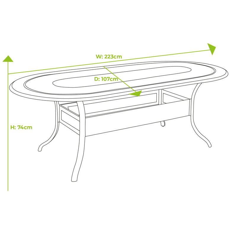 Amalfi 6 Seat Oval Set, Bronze/Beige
