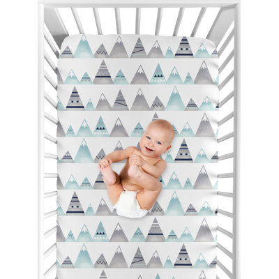 Drap-housse pour lit de bébé Mountains