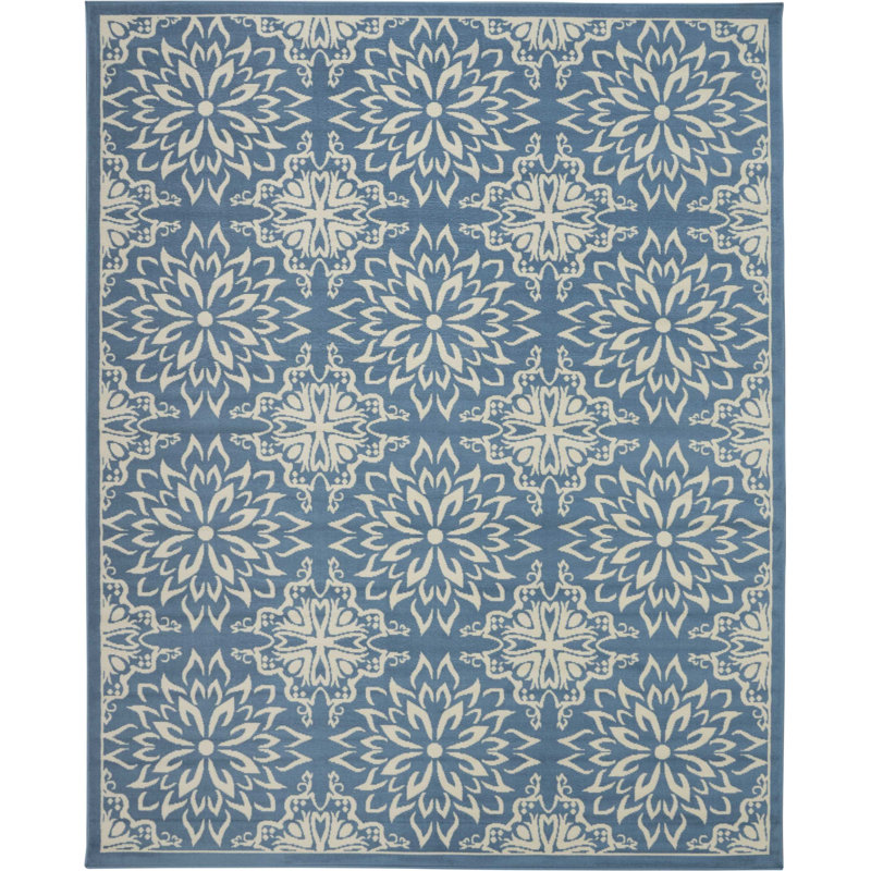 Yurig Floral Indoor Rug, Rectangle 4' x 6'