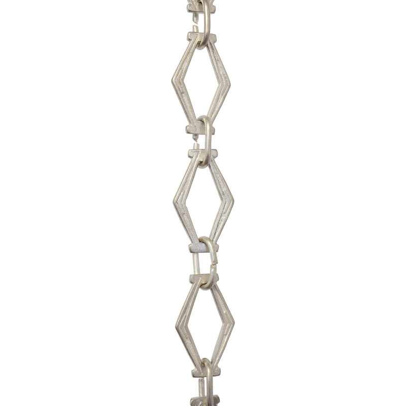 Chaîne hexagonale non soudée, Argent mat, H 12 po x l 1,42 po x P 0,16 po