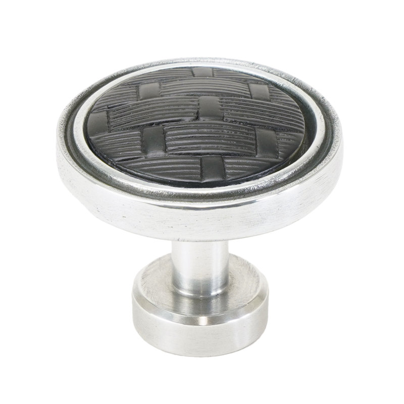 Spectra Weaves knob in chrome finish, Chrome/Black