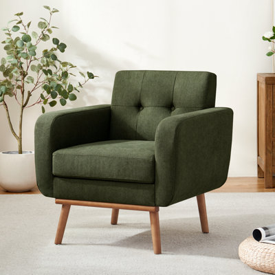 Donka Solid Wood Upholstered Armchairs