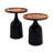 Chrystian Solid Wood Top End Table Set