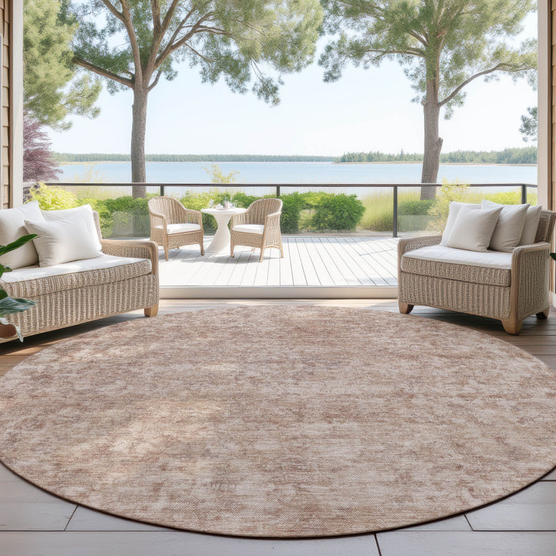 Tapis intérieur / extérieur orange Felissae, 3 pi x 5 pi