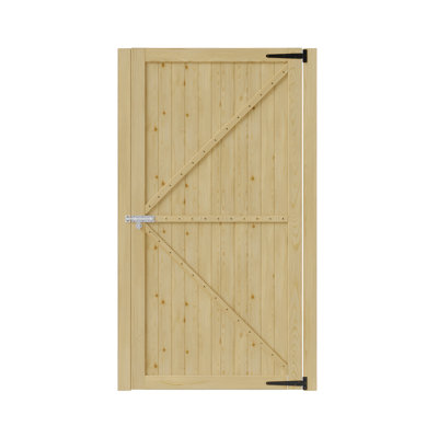 Wooden Garden Gate with Door Latch