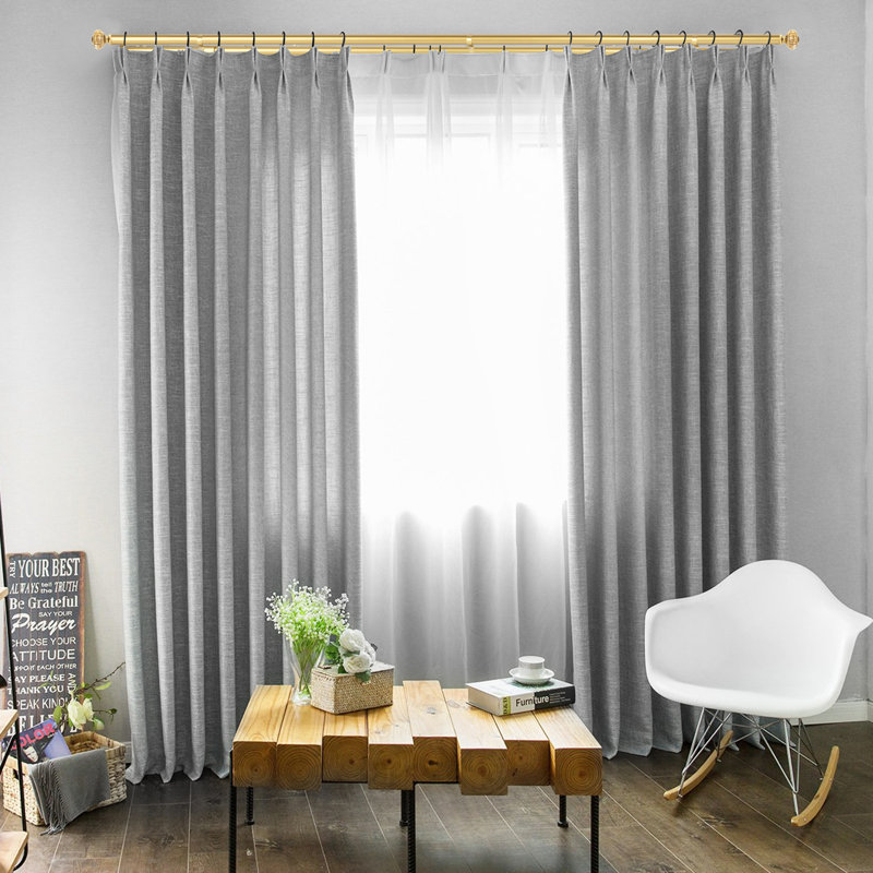 Tringle à rideaux double réglable Jeda, Or, 48" - 84"