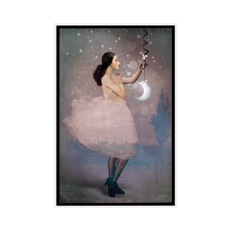«Magic Ribbon» par Catrin Welz-Stein - impression d'art graphique, H 40 po x l 26 po x P 1,5 po, Toile blanche encadrée