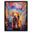 Red Labrador Retriever Dog Neon - Single Picture Frame Print