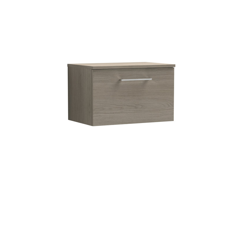 Arno 605mm Wall Mounted Standard Single Vanity, Solace Oak