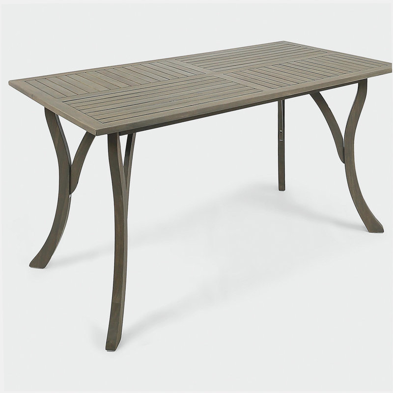 ECTANGULAR WOOD TABLE, Gray