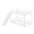 Sturdy Metal Bunk Bed Frame With Built-In Slide, Ladder, Fence And Door-1608630235