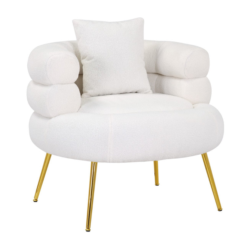 Fauteuil demi-tonneau en polyester 33,5 po