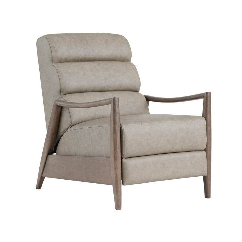 Universal Upholstery Chair, Brown Leather/Gray Wood