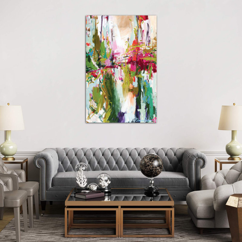 Point Of Attraction by Amira Rahim - Painting on Canvas, No Frame, 101.6 cm H x 66.04 cm W x 1.91 cm D