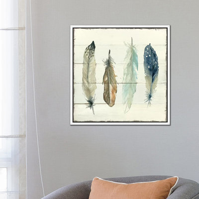 Shiplap Feathers II by Carol Robinson - Painting on Canvas