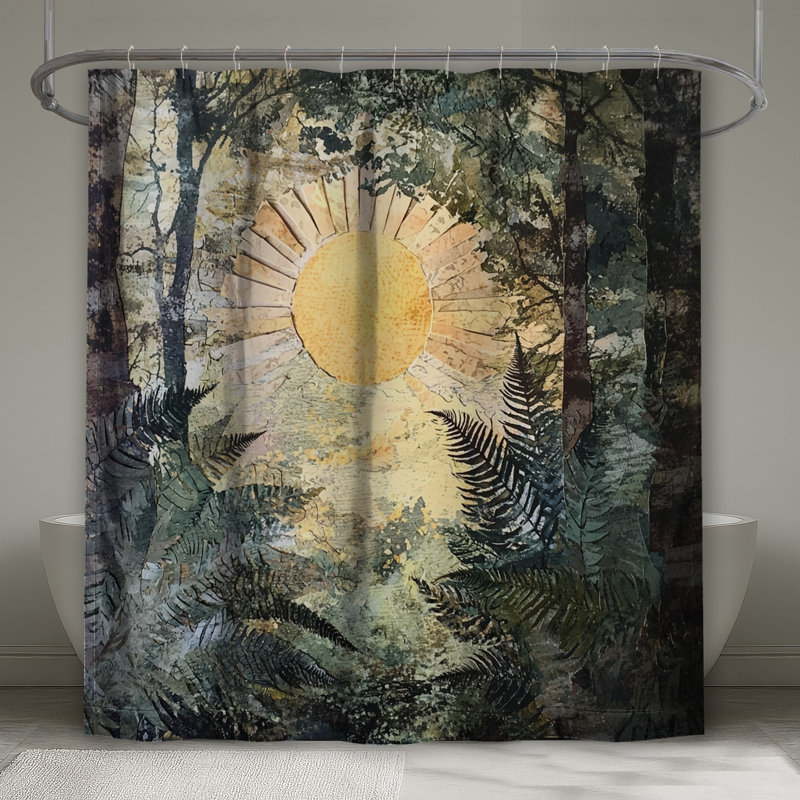 Sunlight Through Ferns Shower Curtains Extra Long, 70in W x 84in H