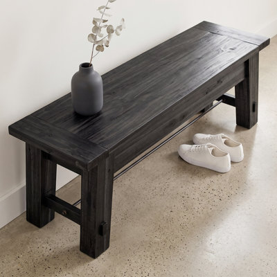 Durango 60" Solid Wood Bench, Black