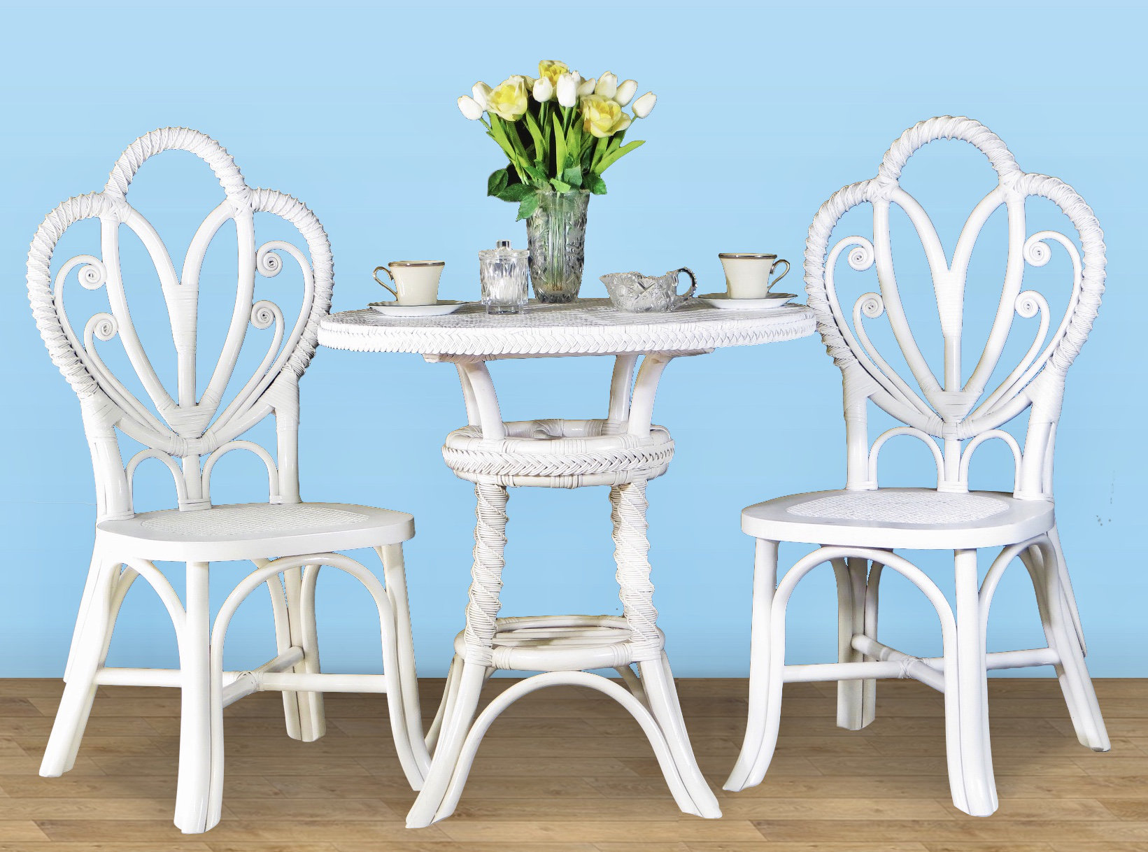 One Allium Way 3 - Piece Solid Wood Bamboo Dining Set - Wayfair Canada