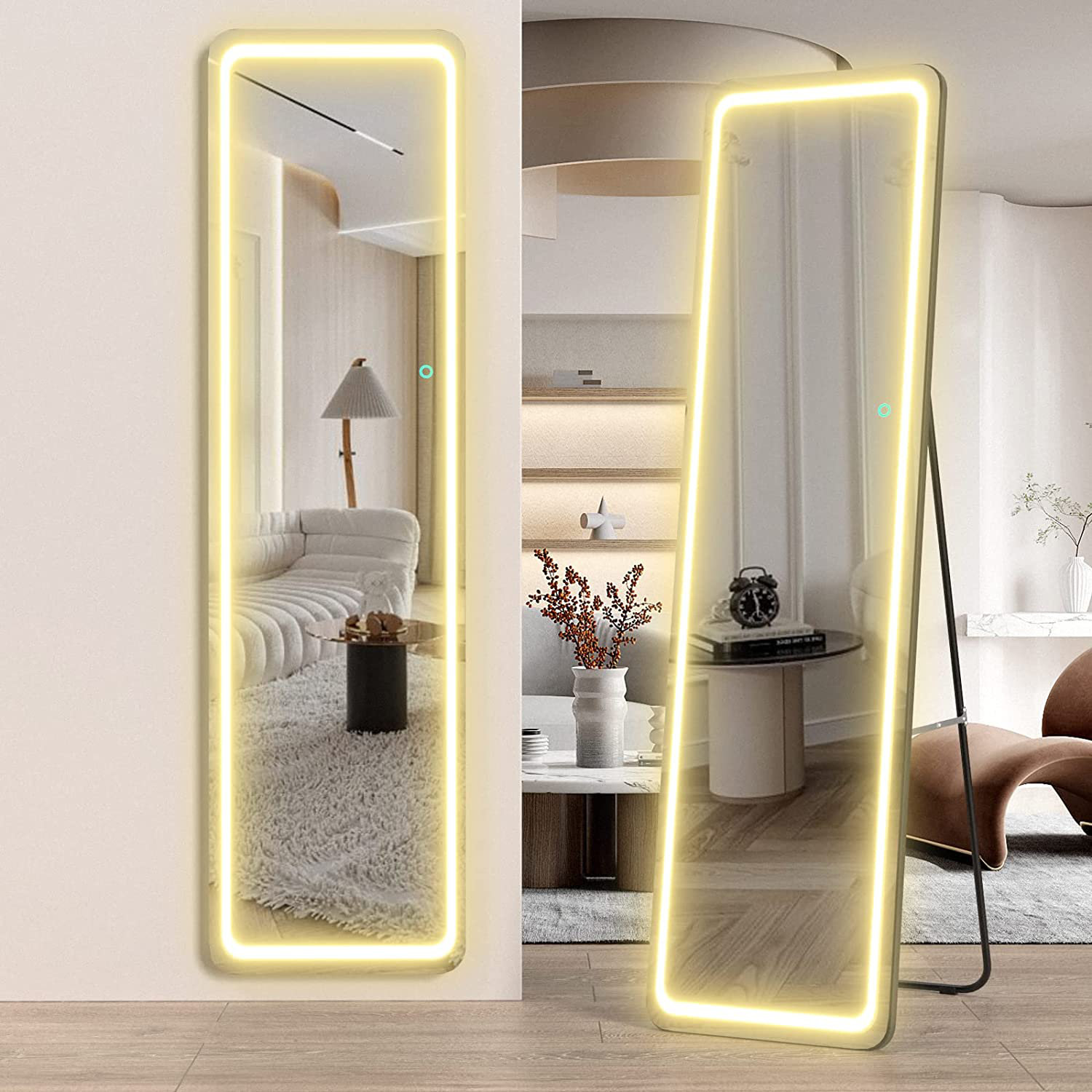 Ivy Bronx Taelyn Rectangle LED Metal Mirror & Reviews | Wayfair