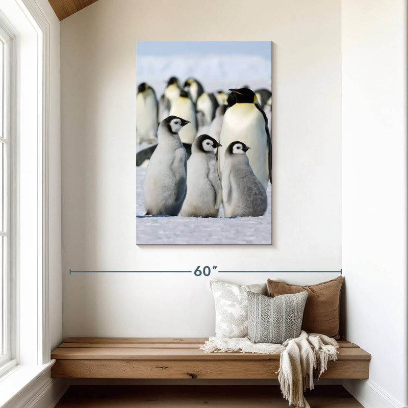 Pingouins glace d'hiver, H 45 po x l 30 po